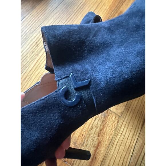 Calvin Klein Joanie Dark Blue Suede Ankle Booties – Women’s 8 - Picture 2 of 8